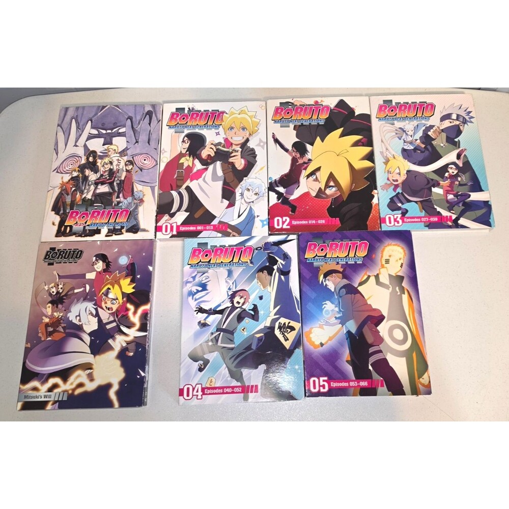 Baruto Naruto New Generations DVD Lot of 7 Seasons 1 2 3 4 5 & 2 Movies